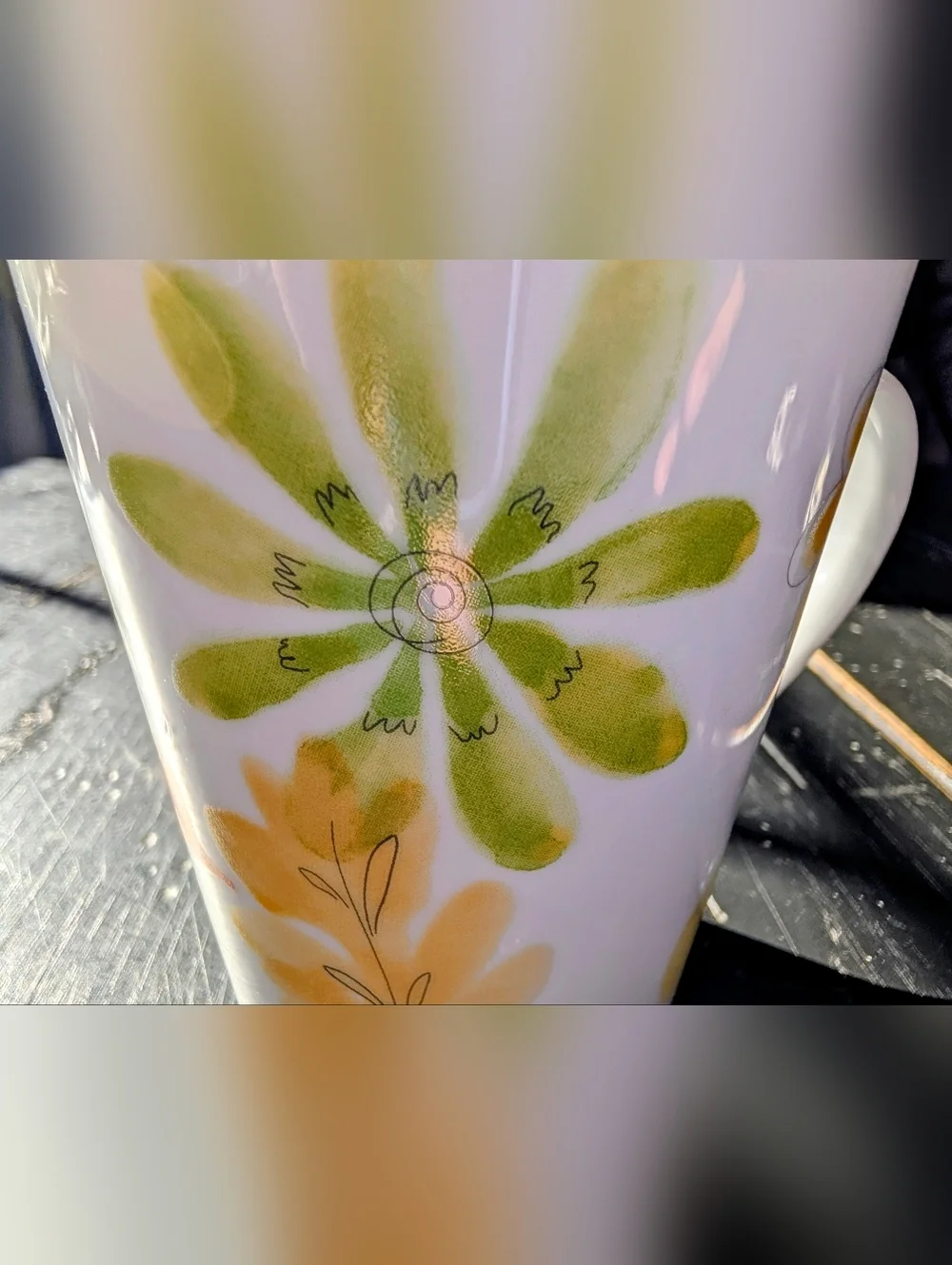 Vintage Crate and Barrel Westwood Mug Floral Leaves Artistic Retro Fairycore